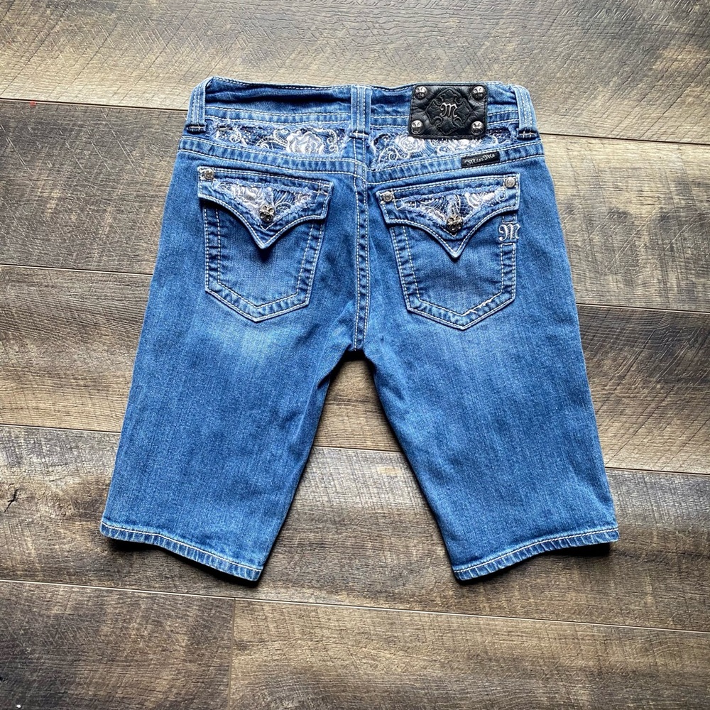 Miss Me Denim Bermuda Shorts